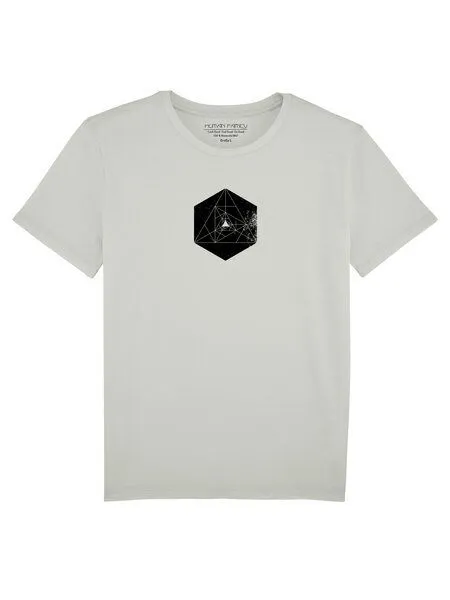 Human Family Human Family Bio Herren Sommer T-Shirt "Conduct - Hexagon", Weiss, – Produktbild 1 von 2