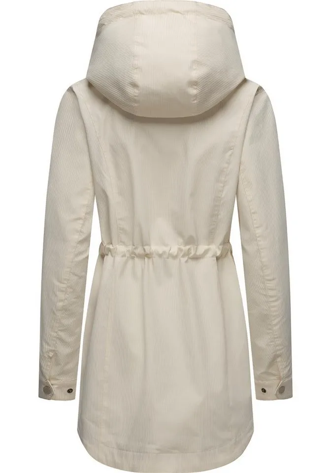 ragwear ragwear Kurzmantel Dakkota B Übergangsjacke wasserdicht mit feiner Rillenstruktur, Braun, – Produktbild 3 von 4