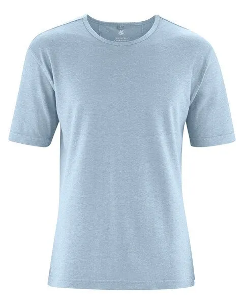 HempAge HempAge Herren T-Shirt Hanf/Biobaumwolle Casual Fit, Clearsky (blau), – Produktbild 1 von 3