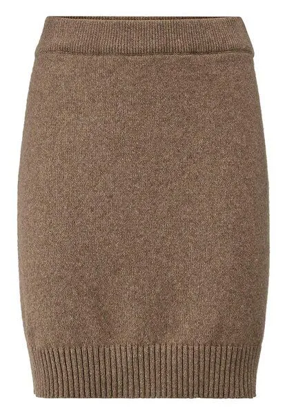hessnatur hessnatur Strickrock Regular aus Bio-Merinowolle und Bio-Baumwolle, Camel, – Produktbild 3 von 4