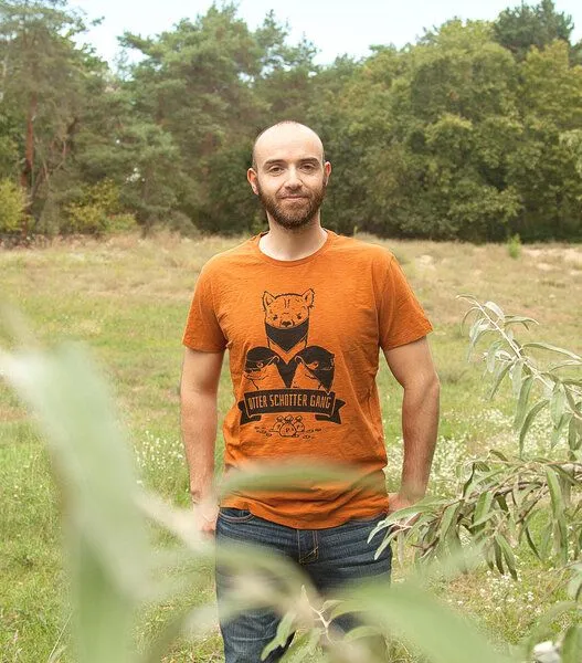 päfjes päfjes Otter Schotter Gang - Fair gehandeltes Bio Männer T-Shirt - Slub Orange – Produktbild 2 von 4