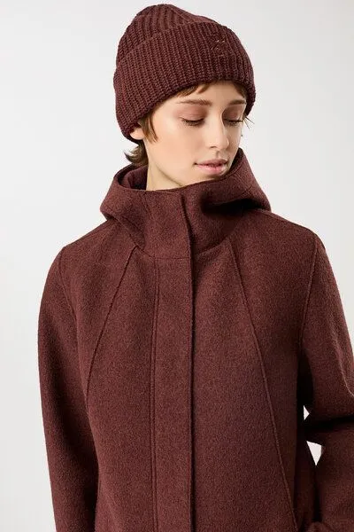 LangerChen Woll-Mantel Modell: Risana, Burgundy, – Produktbild 4 von 4