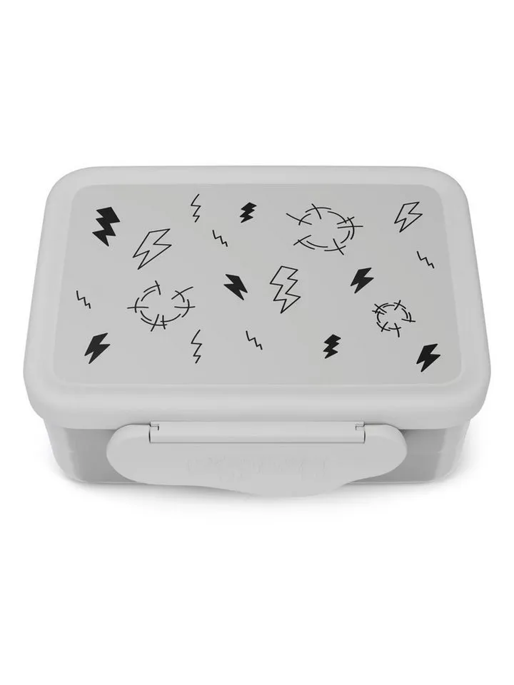 Ergobag Ergobag Lunchbox Edelstahl Brotdose, Edelstahl, (Edelstahl Brotdose, 3-tlg., 1x Brotdose, 1x Trennfach), spülmaschinengeeignet bis 45 Grad, Handwäsche empfohlen, Grau, – Produktbild 1 von 4
