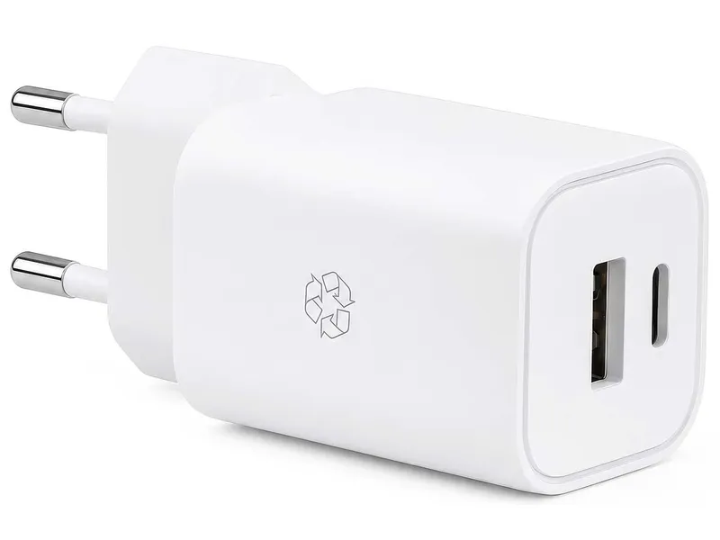 Upström Upström USB-Ladegerät "ESSENTIALS" USB-A/-C, GaN, 45 W, weiß – Produktbild 1 von 1