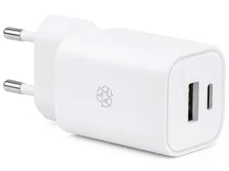 Upström Upström USB-Ladegerät "ESSENTIALS" USB-A/-C, GaN, 45 W, weiß – Produktbild 1 von 1