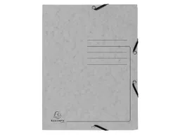Exacompta 25 Exacompta Sammelmappen, Colorspan-Karton, 355 g/m², DIN A4, Gummizug, 3 Klappen, grau – Produktbild 1 von 1