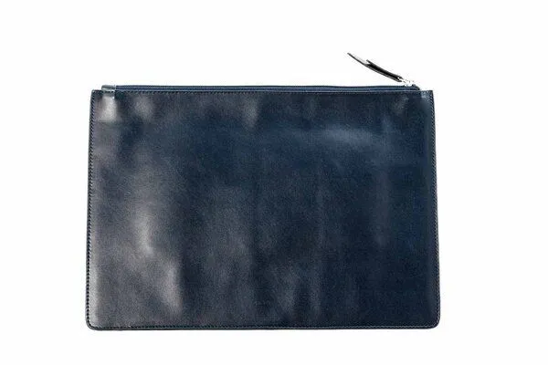 GREVIRO GREVIRO Dokumentenmappe aus Kaktusleder (vegan) - passend auch für MacBook, iPad & Co., Navy blau (glatt), – Produktbild 2 von 4