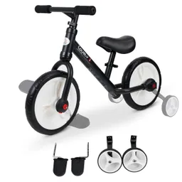 HOMCOM HOMCOM Kinder Laufrad, Lauflernrad, Kinderfahrrad, 2-in-1, Kinderrad mit Stützrädern und Pedalen, 2-5 Jahre, Sitzhöhenverstellbar, PP, Schwarz, 85 x B36 x H54 cm – Produktbild 1 von 1