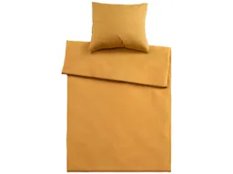 Bettwäsche "Single Jersey" aus Bio-Baumwolle 80 x 80 cm,/135 x 200 cm, ocker – Produktbild 1 von 1