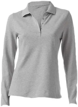 heine Langarm-Poloshirt grau-melange – Produktbild 1 von 1