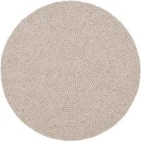 myfelt myfelt Filzkugelteppich rund, 100% Schurwolle, Beige meliert (béla), – Produktbild 1 von 1