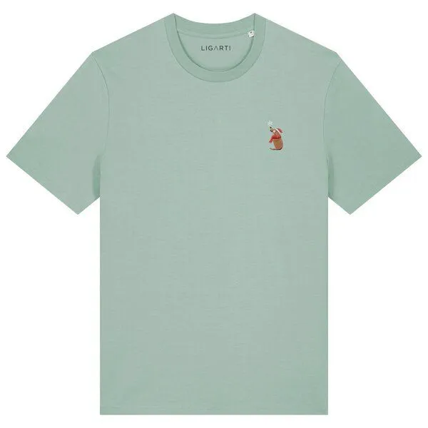 LIGARTI Besticktes T-Shirt – Thomas der Weihnachtshund – LIGARTI Tiermanufaktur, Altrosa, – Produktbild 3 von 3