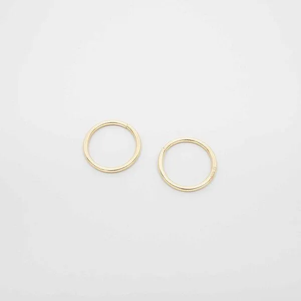 fejn jewelry fejn jewelry Creole 'shiny mini hoops', Gold, – Produktbild 1 von 2