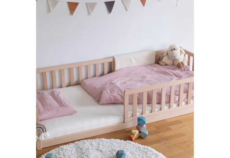 Ehrenkind Spannbettlaken für Babybett & Kinderbett, 100% Bio-Baumwolle, atmungsaktiv, Rosa, – Produktbild 5 von 5