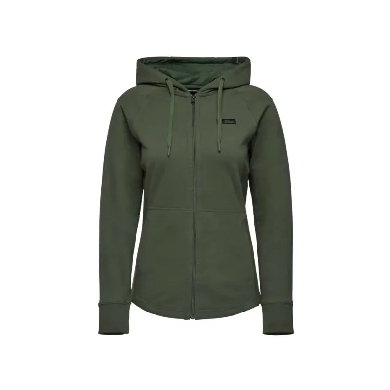 Black Diamond Hoodie Damen Black Diamond Rise And Climb FZ, Grün, – Produktbild 1 von 1