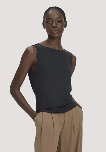hessnatur hessnatur Jersey Top Relaxed aus TENCEL Lyocell, Schwarz, – Produktbild 1 von 4