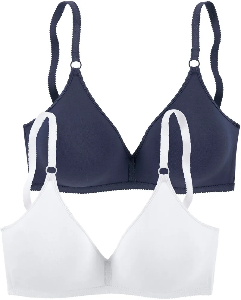 petite fleur by Lascana Bralette-BH marine+weiß, Marine+weiß, – Produktbild 1 von 2
