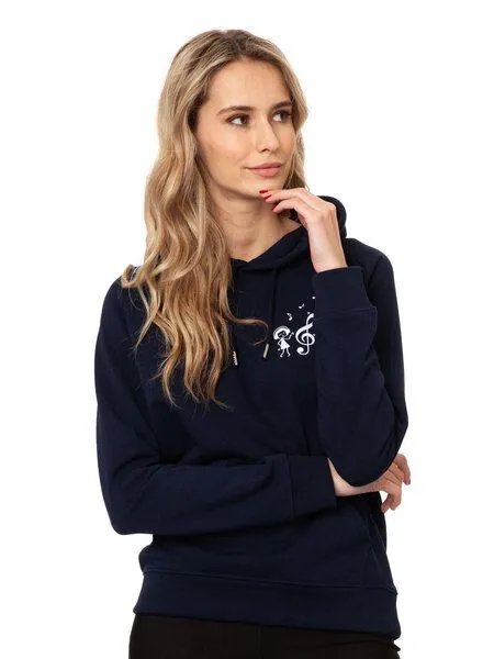 FellHerz FellHerz Damen Hoodie Music Lover navy – Produktbild 5 von 5