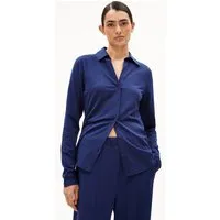 ARMEDANGELS ARMEDANGELS NALAANNIA Damen Bluse aus Bio-Baumwoll Mix, Blue noon, – Produktbild 1 von 1