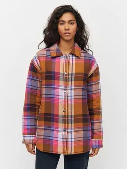 KnowledgeCotton Apparel KnowledgeCotton Apparel Damen "OVERSIZE CHECK OVERSHIRT" - aus Biobaumwolle und recyceltem Post-Consumer-Polyester, Multikaro – Produktbild 1 von 1