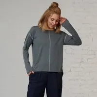 CON_STANT CON_STANT Pullover mit Konstrastnaht Hanf-BW-Strick (kbA), Stone, – Produktbild 1 von 1