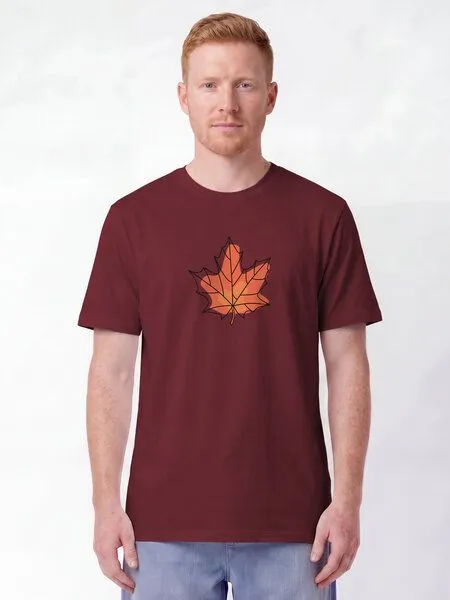 watapparel watapparel T-Shirt Unisex Herbst, Burgundy, – Produktbild 2 von 2