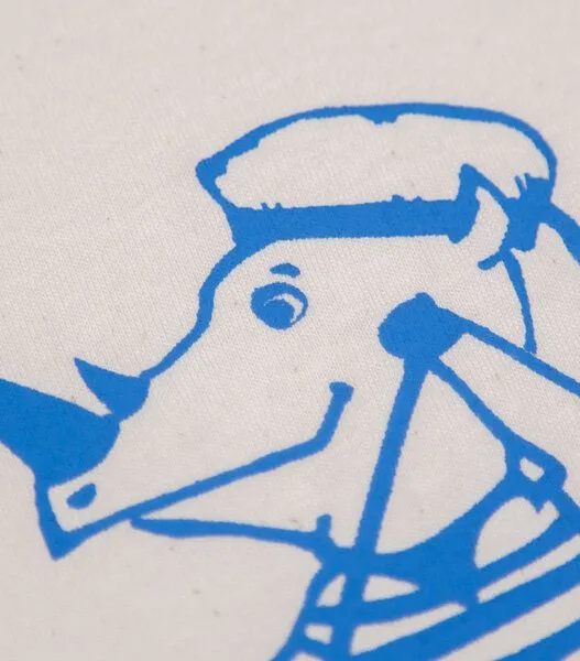 päfjes päfjes Nils Nashorn im Ruderboot - Kinder Shirt - fair gehandelt - Bio - Natur/Blau – Produktbild 3 von 4