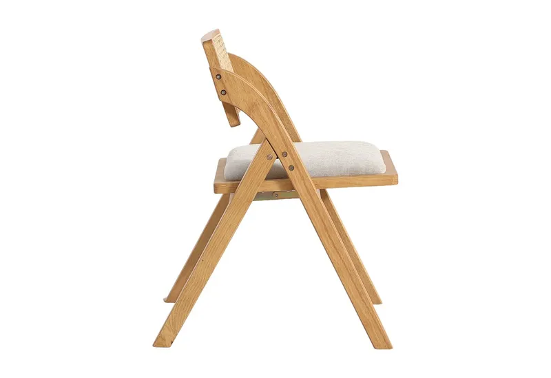 LIM HOME Klappstuhl Massivholz Rattan (Packung, 1 St), Gestell aus Massiveholz FSC®, Sitzfläche aus Rattan, Beige, – Produktbild 2 von 5