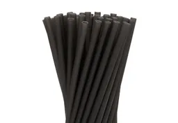 wisefood Trinkhalme 50-tlg., Essbare Reisstrohhalme, schwarz, Ø 0,8 x 25 cm, (50-tlg) – Produktbild 1 von 1