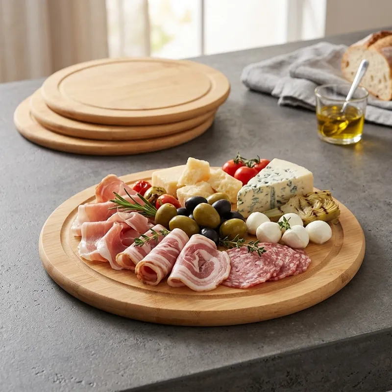 Kesper Fleischteller mit Saftrille, 4 Stück, Natur, – Produktbild 3 von 4