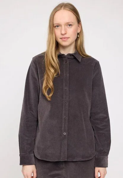 Mazine Mazine Corduroy Shirt aus Bio-Baumwolle, Eggplant (lila), – Produktbild 1 von 4