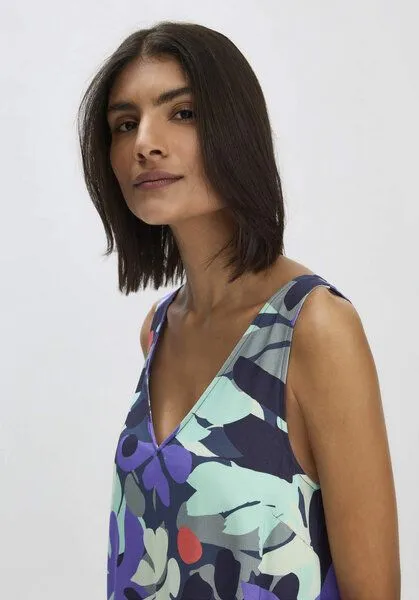 hessnatur hessnatur Print Kleid Maxi Regular aus LENZING ECOVERO, Agavengrün, – Produktbild 2 von 4