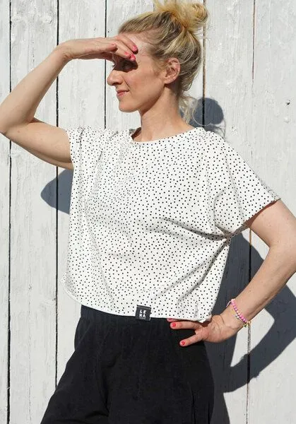 Lena Schokolade Lena Schokolade Shirt Dots weiss aus Bio-Jersey – Produktbild 2 von 2