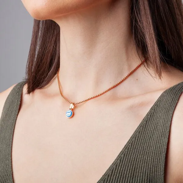 ALEXASCHA ALEXASCHA Kettenanhänger aus Glas | Mix & Match Charms, Azurblau, – Produktbild 3 von 4