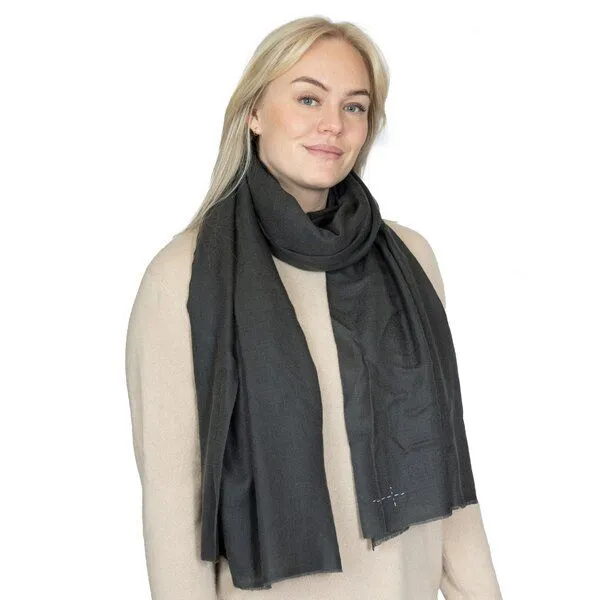 Good To Give Good To Give Leichter Sommer Schal – Umschlagtuch / Stola aus Kaschmir – Fair Trade – 200 × 100 cm, Grün, – Produktbild 1 von 4
