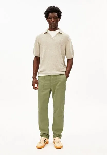 ARMEDANGELS ARMEDANGELS COTTON LINEN Herren Stoffhose aus Baumwoll-Leinen-Mix, Fatigue green, – Produktbild 4 von 4