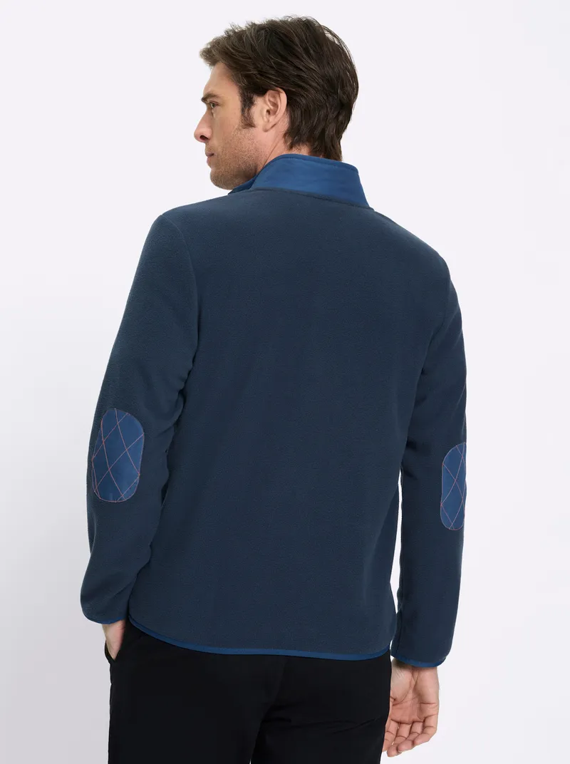 marco donati Fleeceshirt, Dunkelblau, – Produktbild 2 von 2