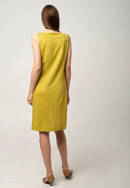 Alma & Lovis Alma & Lovis Schlupfkleid aus Hanf 'Hemp Dress', Hellgrün, – Produktbild 2 von 4
