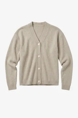 KnowledgeCotton Apparel KnowledgeCotton Apparel Damen vegan Cardigan Soufflé Garn Hell Federgrau – Produktbild 1 von 1