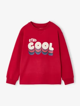 Vertbaudet Sweatshirt STAY COOL mit Bouclé-Applikation Jungen – Produktbild 1 von 1