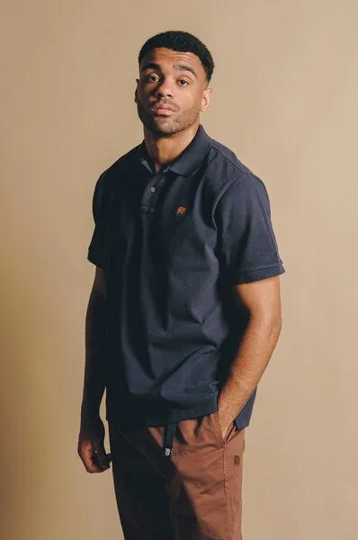 Trendsplant Organic Essential Polo Shirt Trendsplant Blue, Blau, – Produktbild 2 von 4