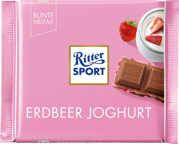Ritter Sport Ritter Sport Schokolade, Ritter Sport Erdbeer Joghurt mit Reis Grisps Erdbeer Stückchen 100g – Produktbild 3 von 3