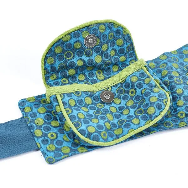 short'n'pietz short'n'pietz handgenähte Gürteltasche mit verstellbarem Gürtel, Türkis, – Produktbild 4 von 4