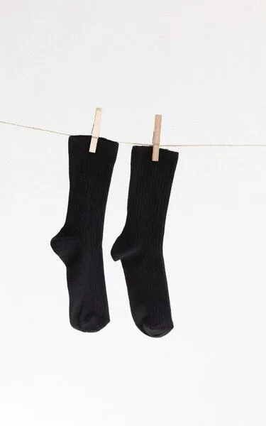 Kopyto Kopyto NORKI RWS – Gerippte Merino-Socken aus RWS-Merinowolle – Nachhaltig & zeitlos, Schwarz, – Produktbild 2 von 4