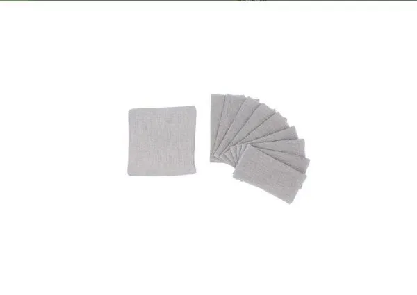NoWaste Wrapping NoWaste Wrapping Stofftaschentücher 10er Set, Grau melange, – Produktbild 2 von 4