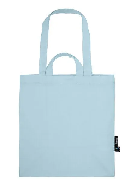 Neutral Neutral Baumwolltasche Einkaufstasche Shopper Kurze und Lange Henkel, Light blue (blau), – Produktbild 2 von 2
