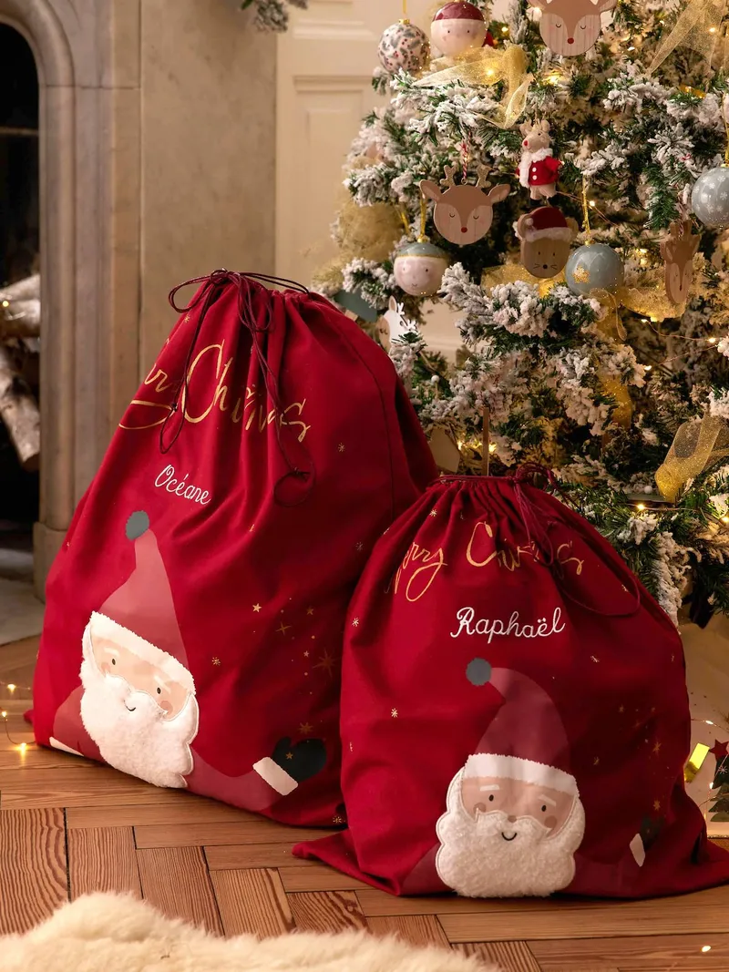Vertbaudet Geschenkbeutel WEIHNACHTSMANN, Rot, – Produktbild 1 von 4