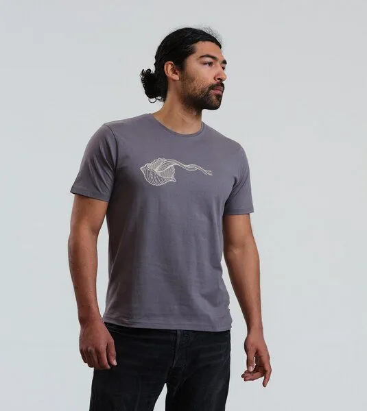 Gary Mash GARY MASH T-Shirt Muschel aus Biobaumwolle, Grau, – Produktbild 3 von 4