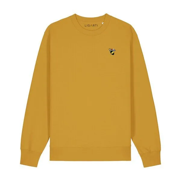 LIGARTI Bestickter Pullover – Esmeralda die Weihnachtsbiene – LIGARTI Tiermanufaktur, Senfgelb, – Produktbild 1 von 2