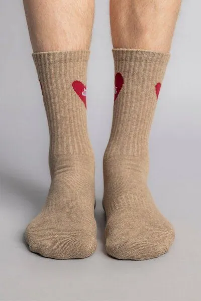 DIRTS dirts Heart Socks 2.0, Brown melange, – Produktbild 4 von 4